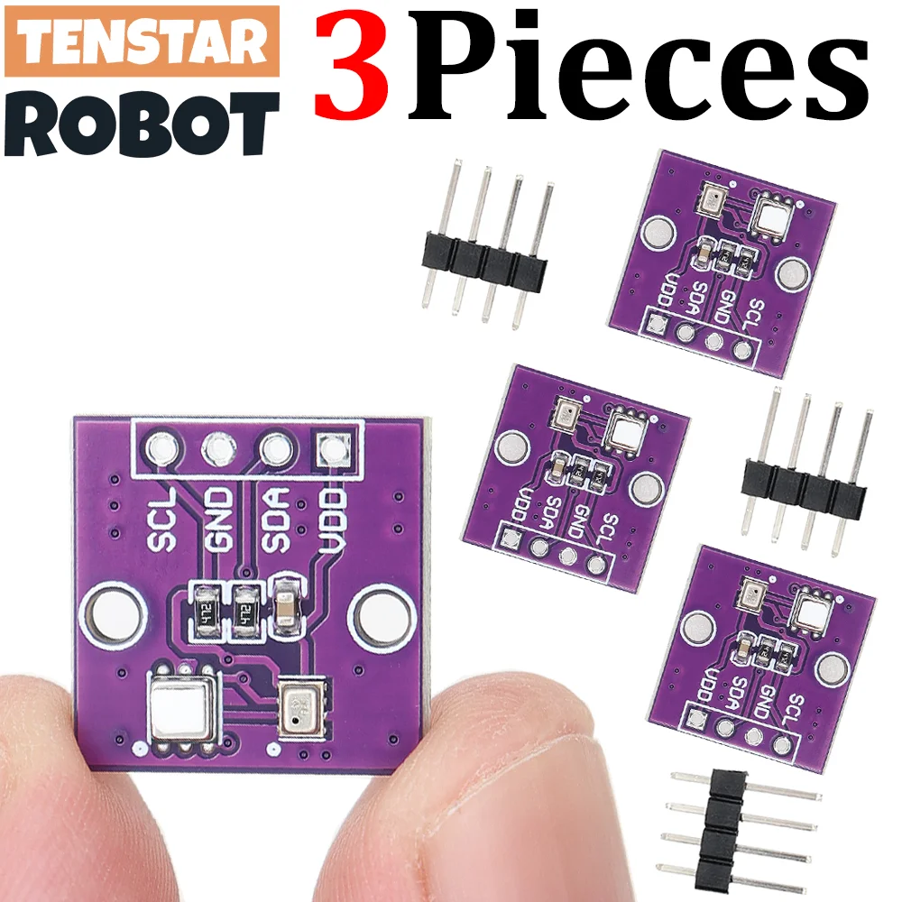 TENSTAR 3pcs AHT20+BMP280 Temperature And Humidity + Air Pressure Sensor Digital Sensor Module High-Precision