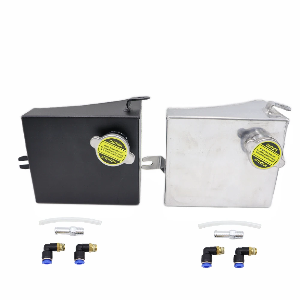Kit de depósito de refrigerante de aluminio para Nissan 240SX S13 SR20DET KA24DE KA24E KA24 (Compatible con: 240SX)