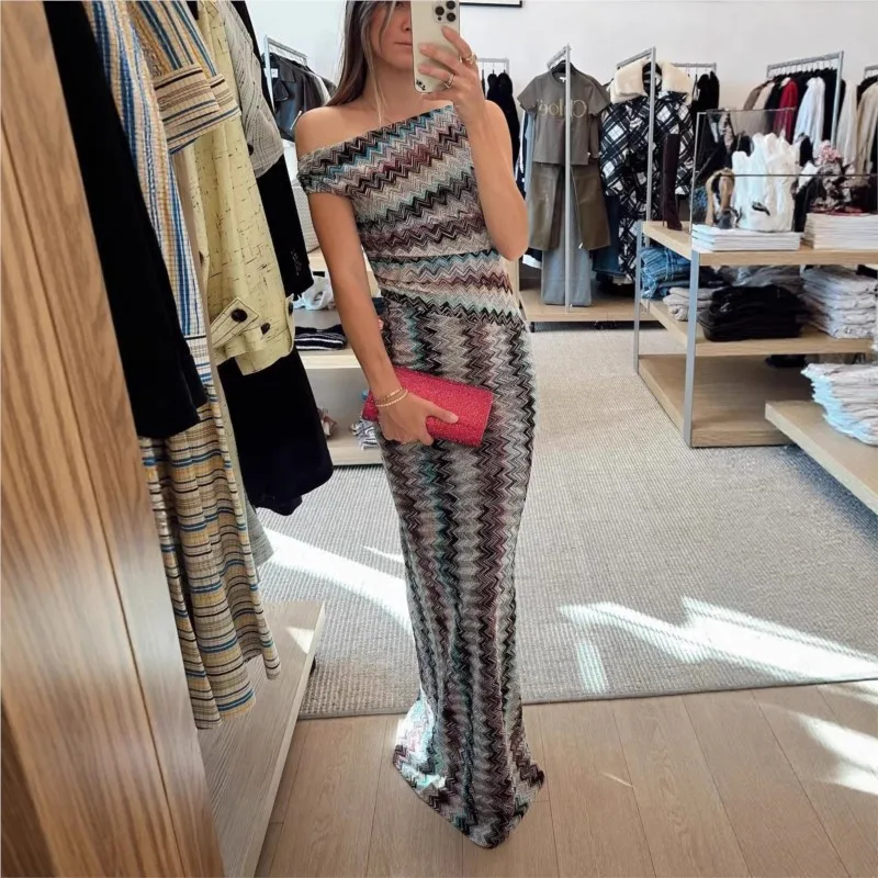 

Summer Women Sexy Irregular Slim Dress 2026 Sleeveless One Shoulder Party Maxi Dresses Beach Vacation Vestidos Femme