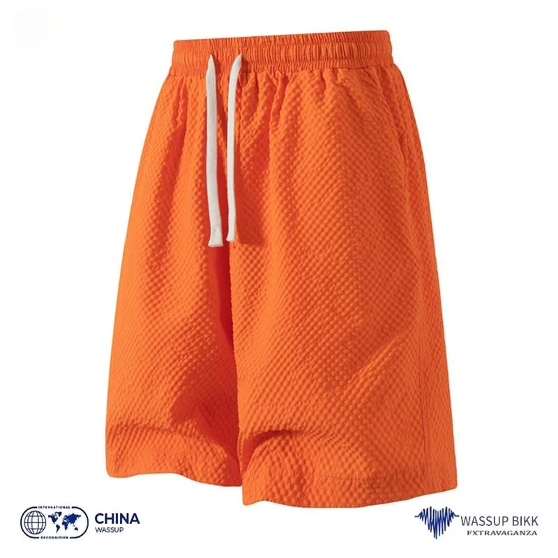 

Мужские летние тонкие прямые повседневные пляжные леггинсы из полиэфирного волокна Wassup Blkk Qui Dry Sport (длина до колена)