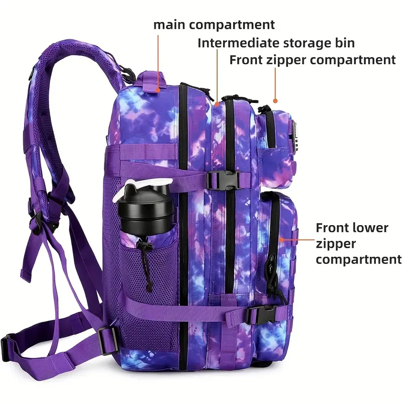 Imagem -02 - Outdoor Impermeável Mochila Tática Dias Assalto Bolsa Escalada Mochila Camping e Caminhadas 45l