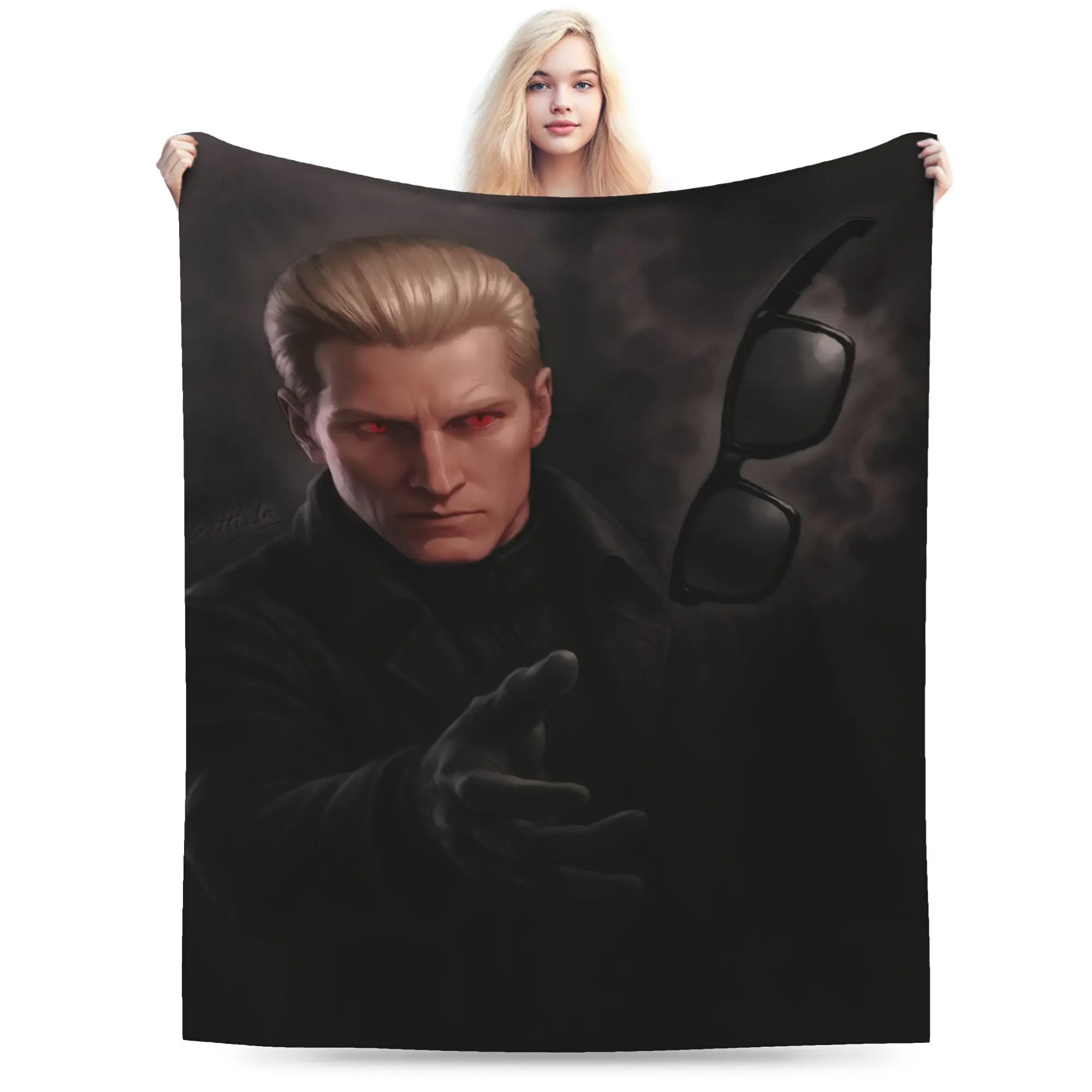 Albert Wesker  Blanket Multiple Sizes Cozy and Lightweight  Throw Blankets for Sofa Couch and Bed