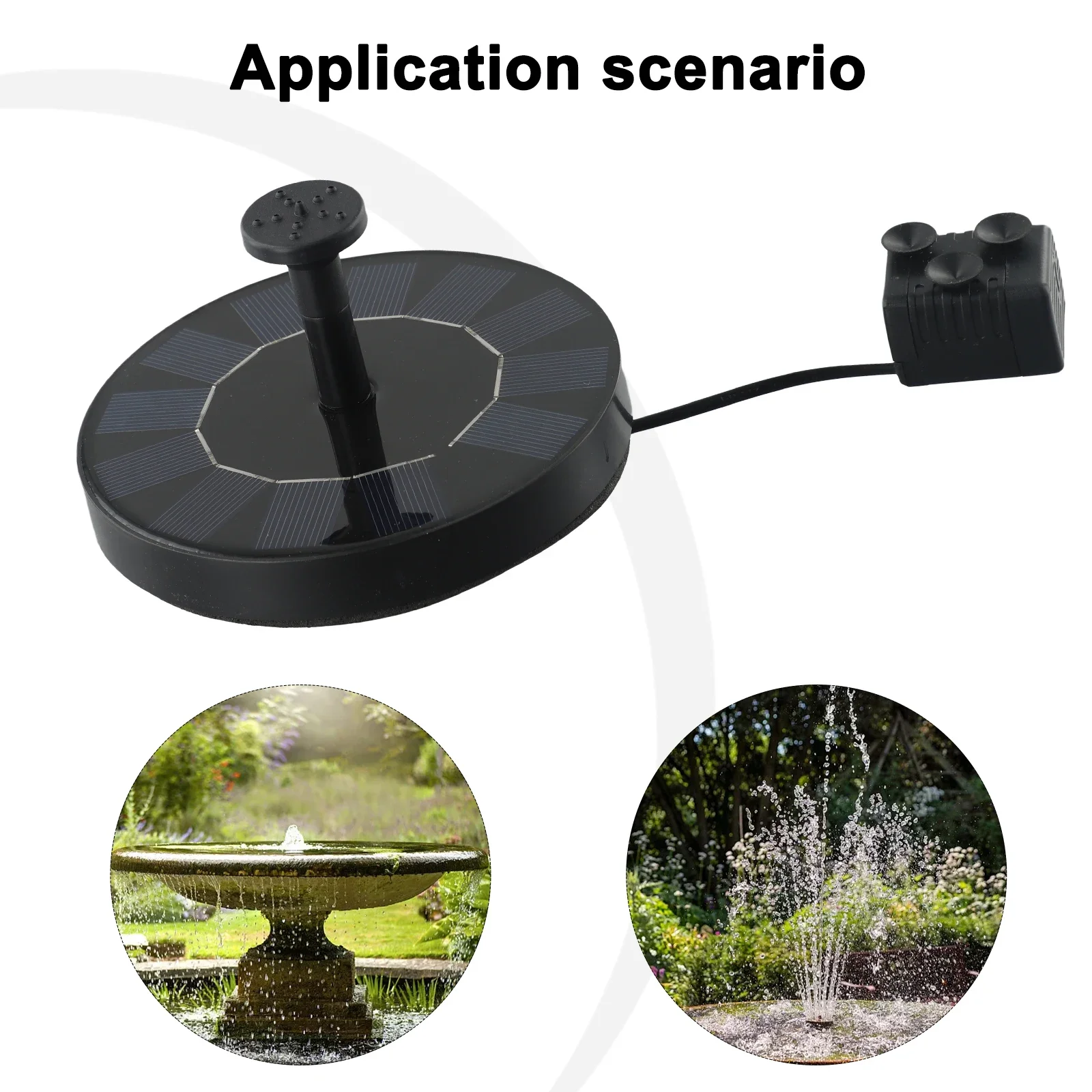 

1 Pcs 13cm Solar Fountain Floating Pump Water Feature Garden Pool Pond Outdoor For Bird Bath/fish Tank/small Pond Garden Decor