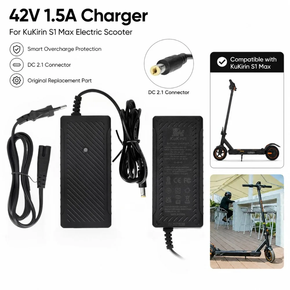 suitable-for-kukirin-s1max-electric-scooter-42v15adc21-intelligent-overcharge-protection-charger-original-replacement-part