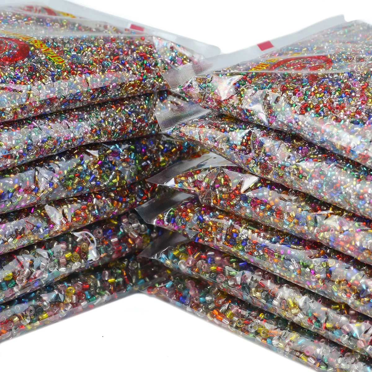 Sortierte Farbige Silberbeschichtete Reisperlen 450g Packung Handgefertigte DIY Schmuckherstellung Perlen Lose Perlen Armband Zubehör