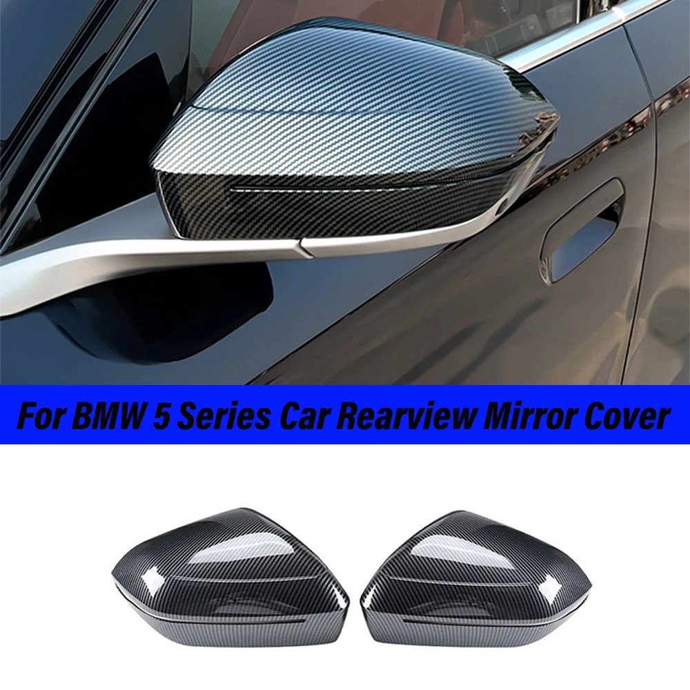 

For BMW 5 Series 2024 2025 Carbon Fiber Rearview Mirror Cover Car Accessories Exterior Door Side Mirror Styling Trim