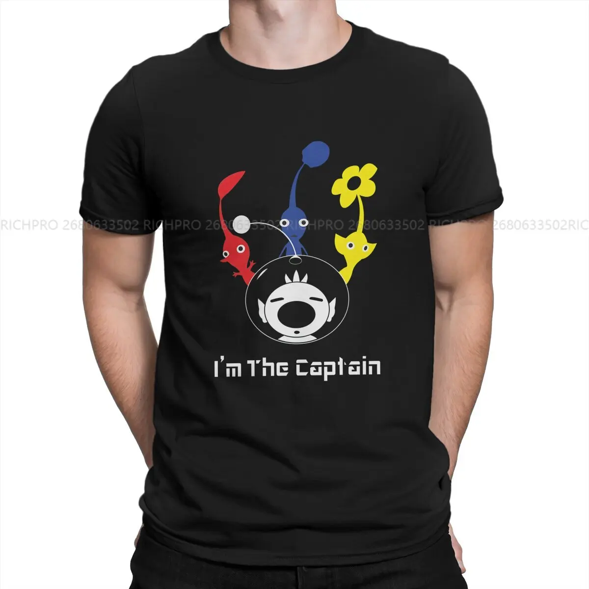 Pikmins Game Man TShirt I'm The Captain Fashion Polyester T Shirt Graphic Streetwear New Trend