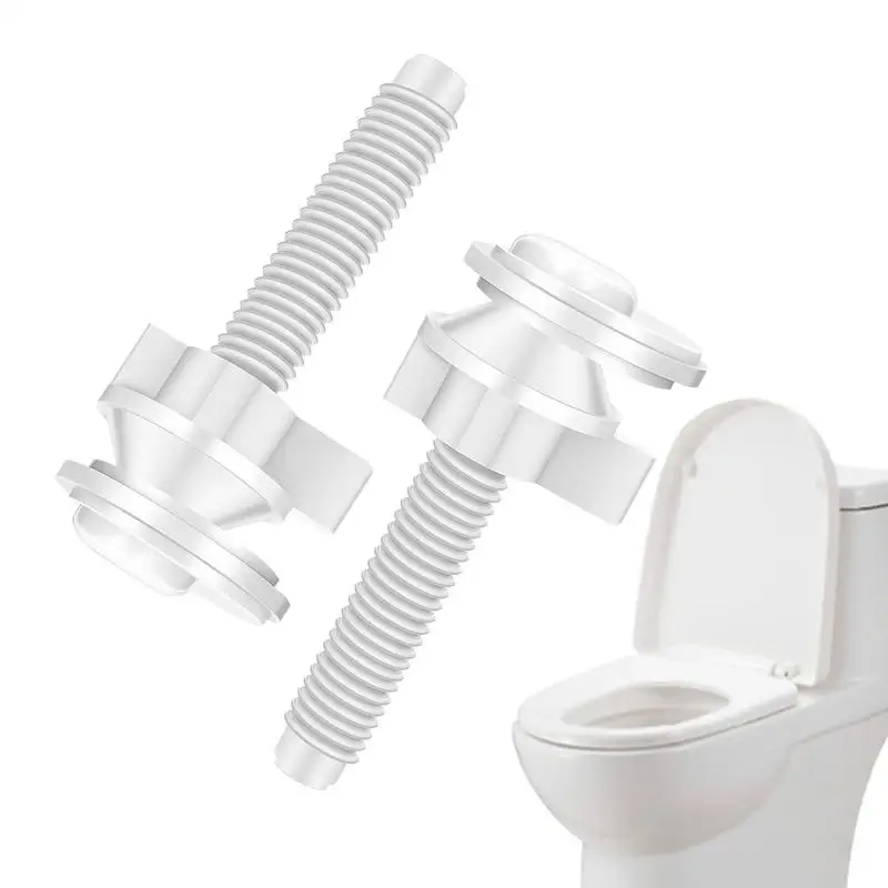 2pcs Expansion Screw Toilet Seat Top Fix Seat Hinge Hole Fixings Well Nut Screw Rubber Back To Wall Toilet Cover Accessories Lid