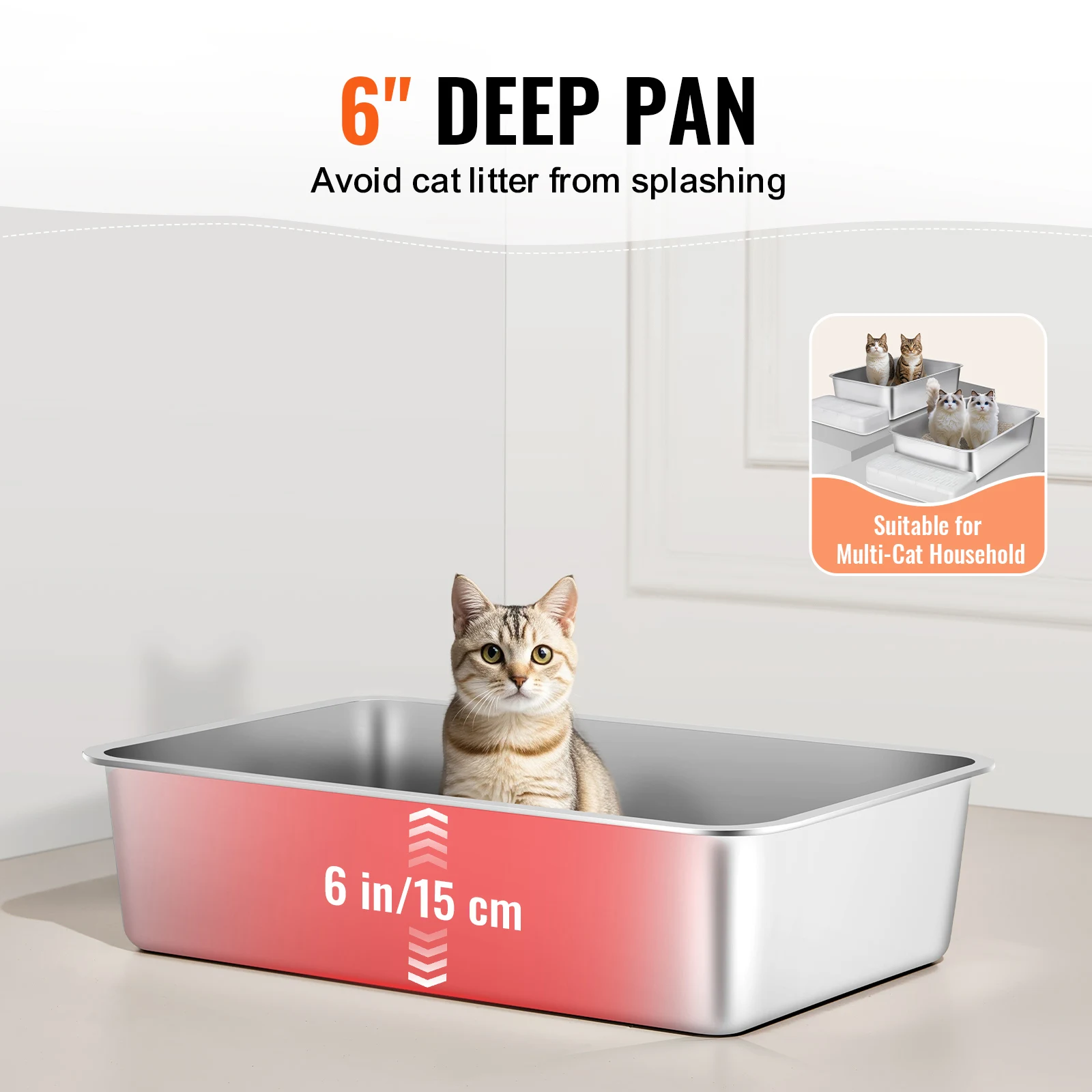 automatic cat litter box for large cats KITPLUS Self Cleaning Litter Box, Automatic Cat Litter Box with APP Control, Odor-Free Waste Disposal Includes Trash Bags, Large Waste Bin, Open-Top main image 0