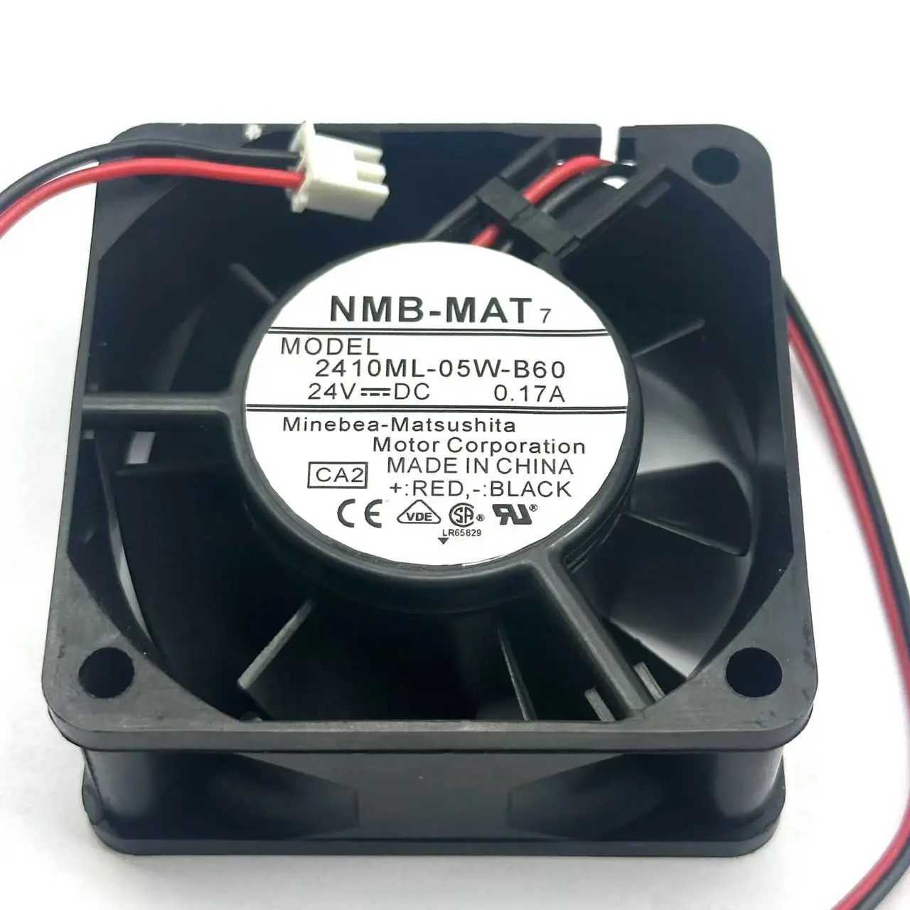 

NMB-MAT 2410ML-05W-B60 CA2 DC 24V 0.17A 60x60x25mm 2-Wire Server Cooling Fan