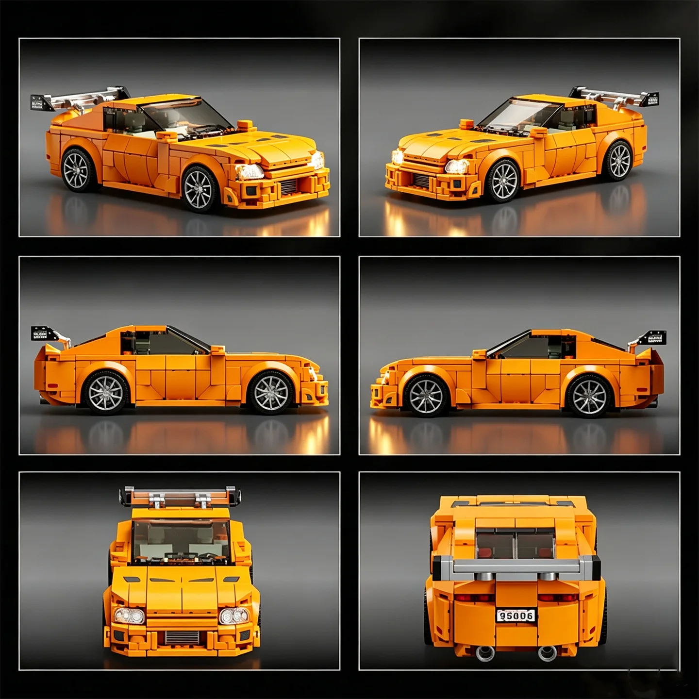 City Racing Supercar Building Blocks Sports Car Model Rally Racing High-Speed Figurine MOC Small-Piece 1/32 Scale Model Gift - view 4