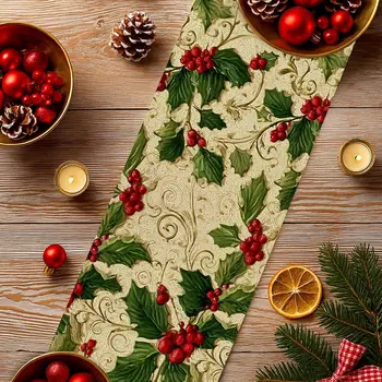 Holly Berry Christmas Runner 1