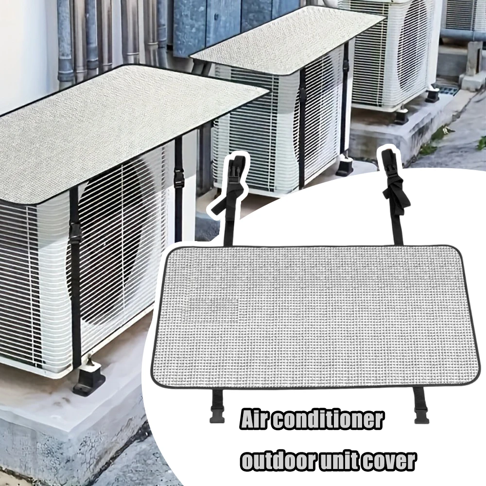 Aluminum Foil AC Cover Waterproof Rain Shield Sun Protection for Outdoor Air Conditioner Condenser Unit Anti Aging Dust Cover