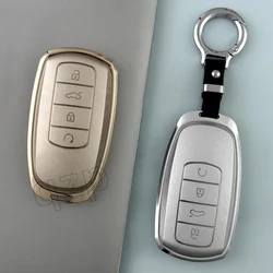 합금 및 TPU 키 케이스, Chery Jaecoo J7 7 J8 Omoda 5 C5 Tiggo 8 Arrizo 6 8 Pro 키 체인 쉘 커버, 거치대 자동차 액세서리