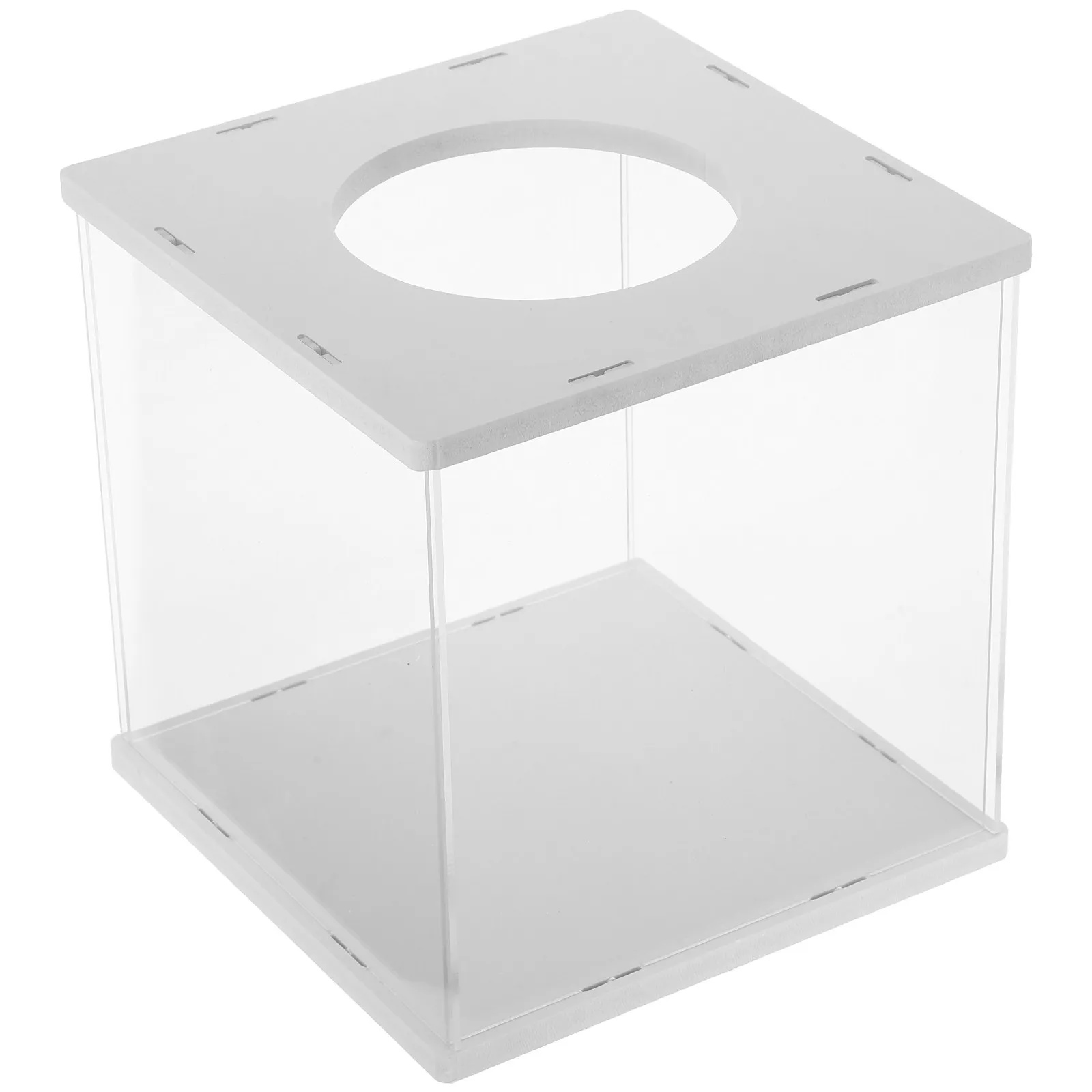 

Transparent Raffle Box with Slot Clear Acrylic Ballot Box for Charity Donations Fundraising Voting Suggestion Contest Container
