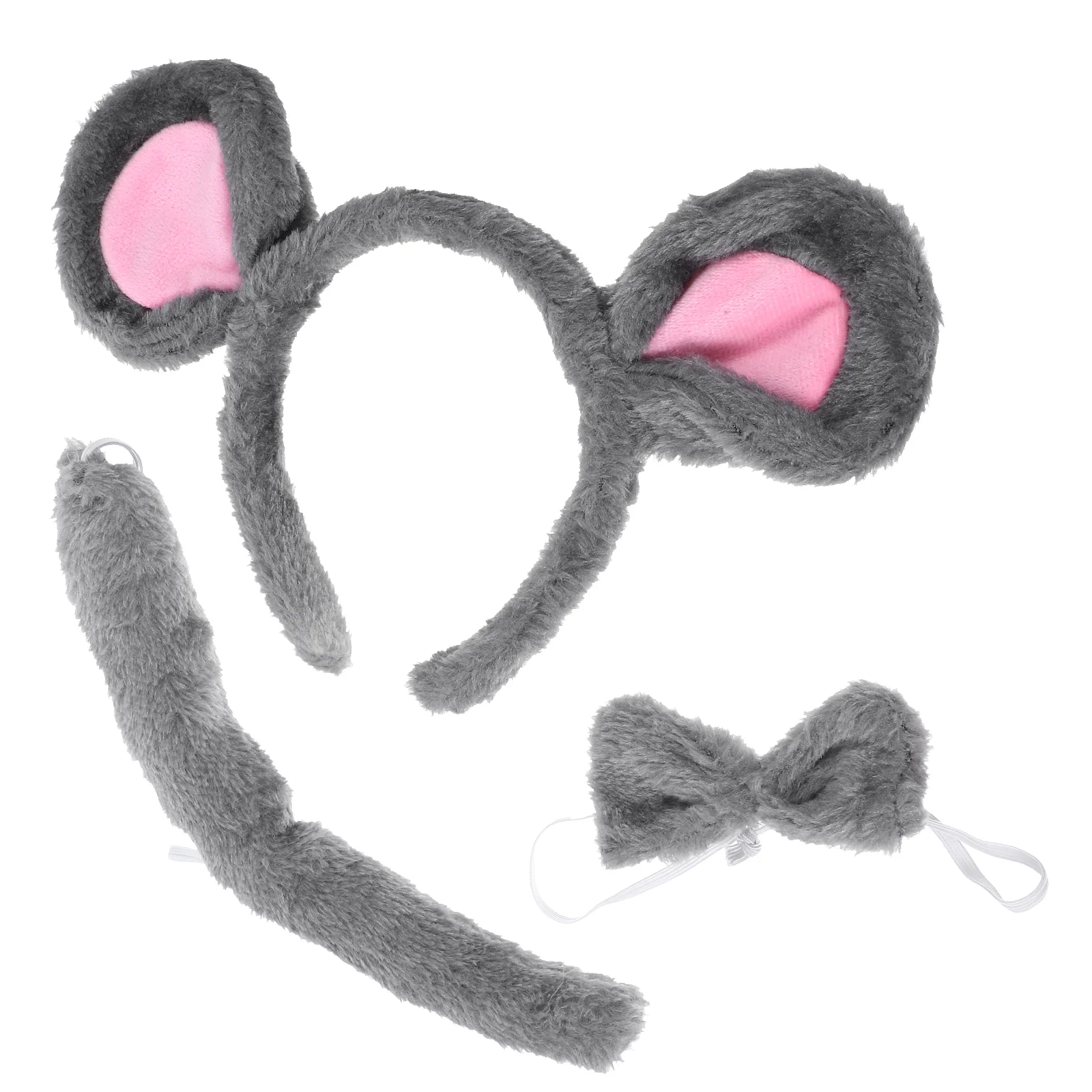 

Mouse Rat Headdress Animal Costume Ears Headband Prom Party Grey Hairbands Child