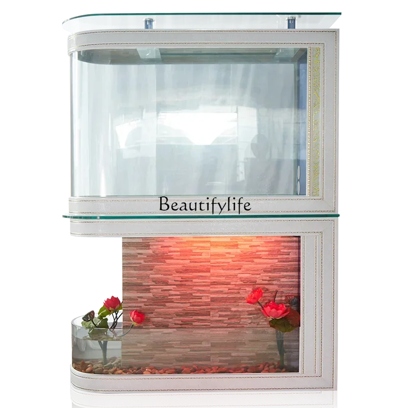 

LD33Aquarium Living Room Home Water Curtain Wall Landscape Ecological Partition Glass Fish Tank