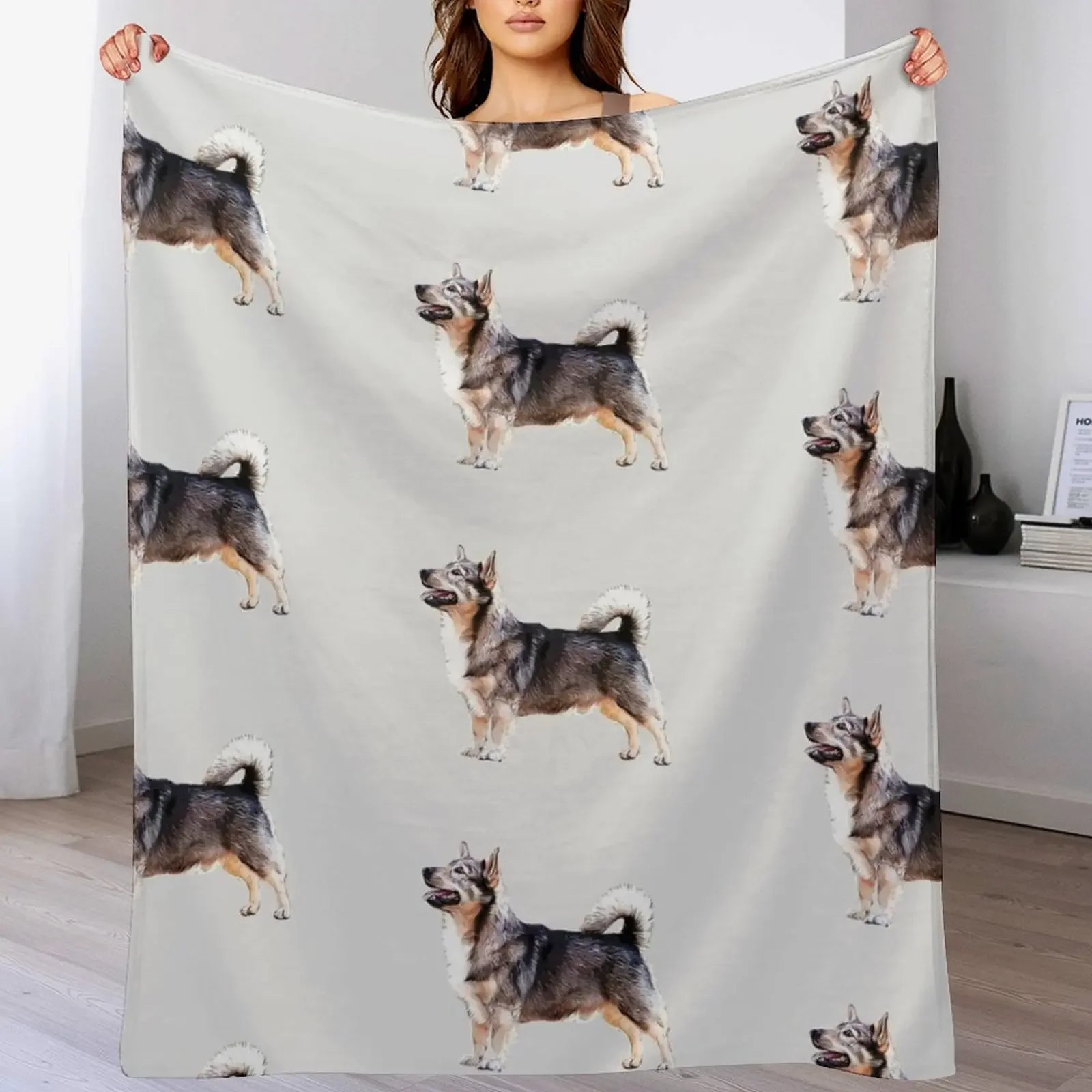 

Swedish Vallhund Dog Throw Blanket All Season Soft Lightweight Blanket for Home