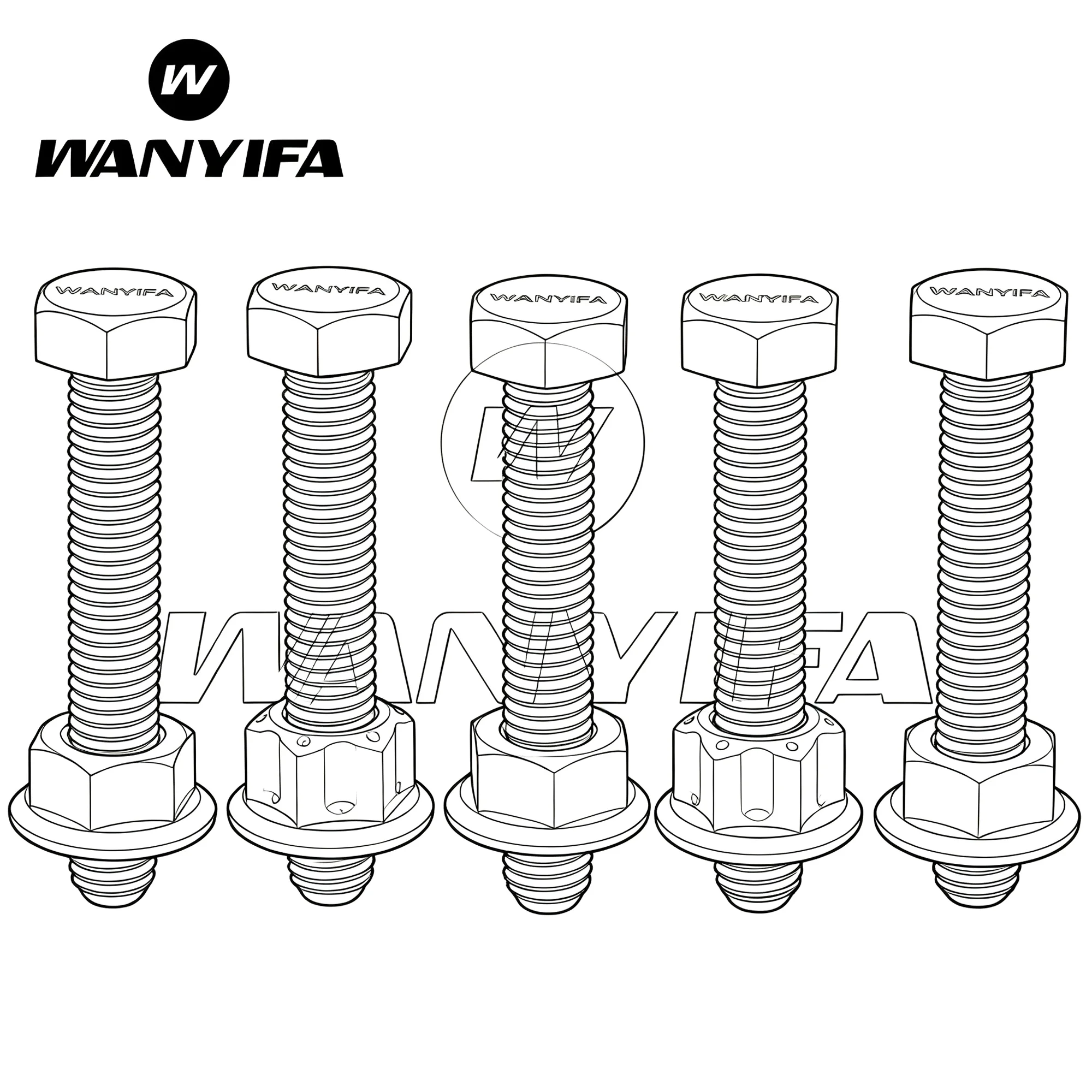 Wanyifa M8x50mm Titanium Bolt  Fancy& Flange Nut Kit with 1.25mm Pitch - Motorcycle Chain Adjustment Set with Marking Bolts