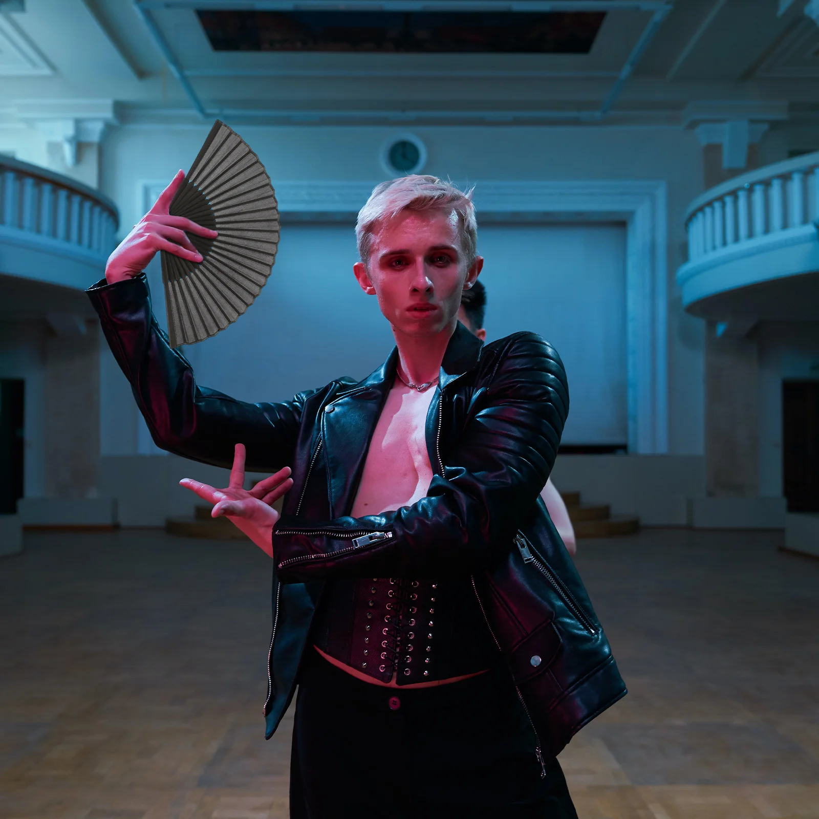 

Men Men Folding Fan Black Simple Practical Lightweight Bamboo Silk Summer Cooling Portable Bag Design Man Folding Fan