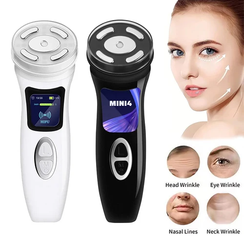Imagen 1 del producto MINI máquina de elevación HIFU 4,0, recargable inalámbrica, 4 en 1, masajeador Facial antienvejecimiento con ultrasonido, dispositivo de cuidado de la piel para estiramiento de la piel