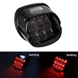 Smoked LED Rear Tail Light Motorcycle Taillights Brake Driving Light for Harley Dyna Road King Electra Glide Street Bob Touring