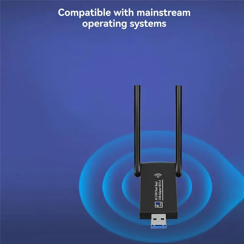 N34R-1300Mbps USB 3.0 Wifi Bluetooth 5.0 Adapter 2 In 1 USB Dongle Dual Band 2.4Ghz 5Ghz Wifi 5 Network Wireless Wlan Receiver view 2