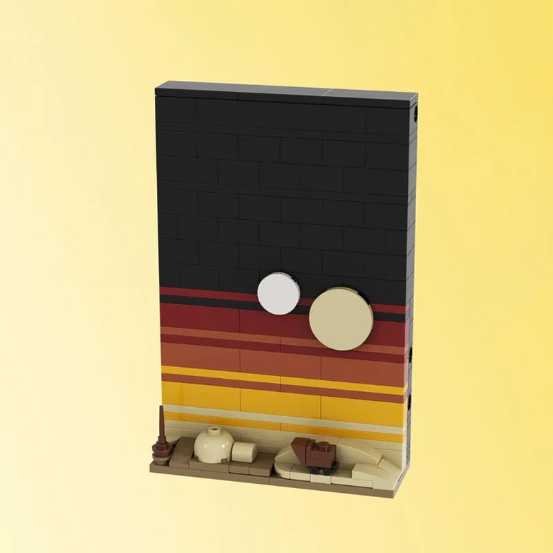 Zestaw klocków MOC, kreatywny zestaw modeli statków kosmicznych w stylu pocztówek, zabawka do samodzielnego montażu dla dorosłych i dzieci, wyjątkowy prezent urodzinowy