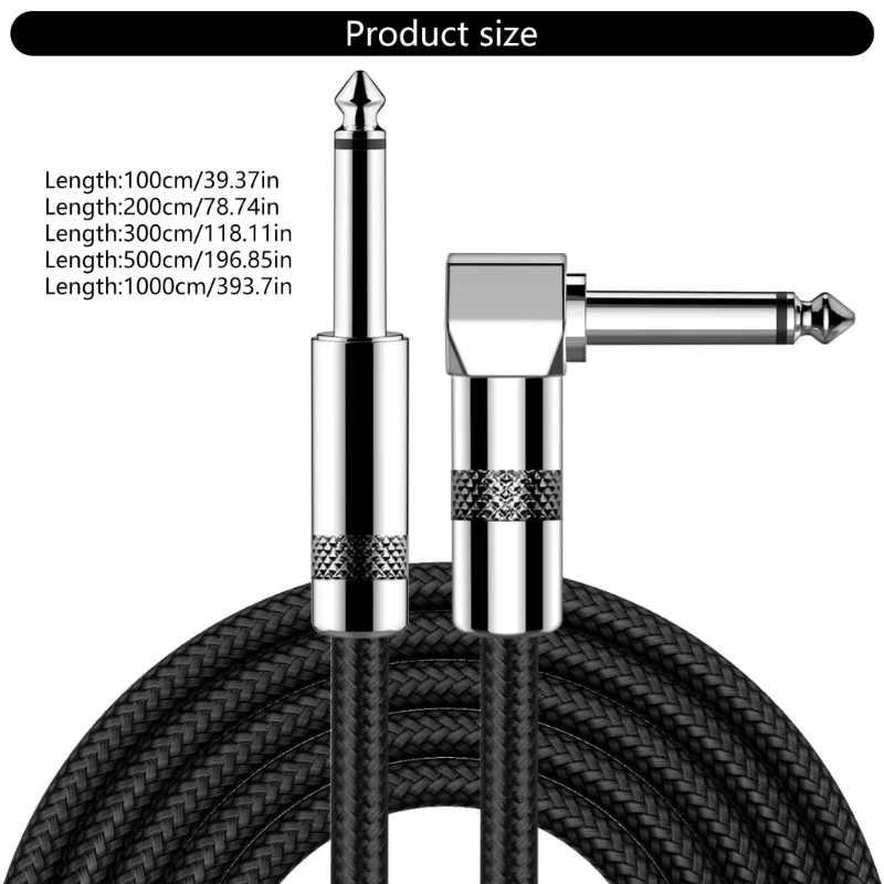 Kabel Gitar Listrik Dengan Konektor Sudut Kanan Dibelenggu Cores Cores Studio Grade Instrument Cord Line 3 5 10m .066a