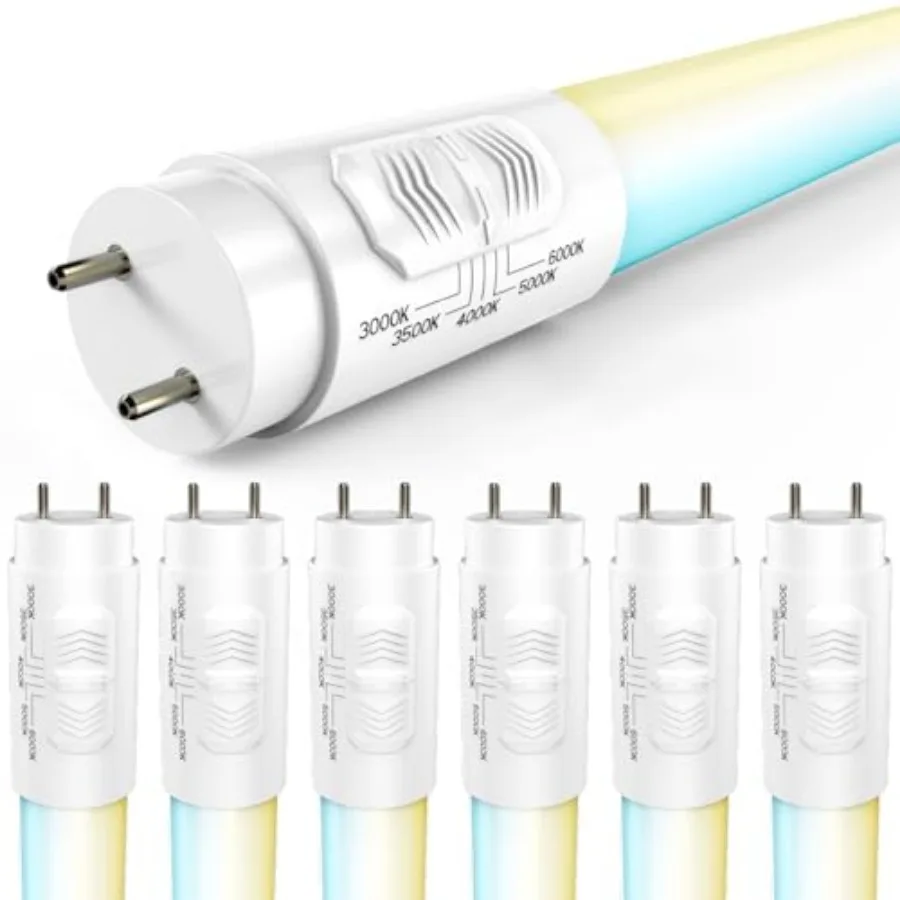 

Sunco T8 LED Bulbs 4 Feet, LED Fluorescent Tube Replacement, 4Feet LED Tube Light, Ballast Bypass, 18W, 2200 LM, Selectable CCT