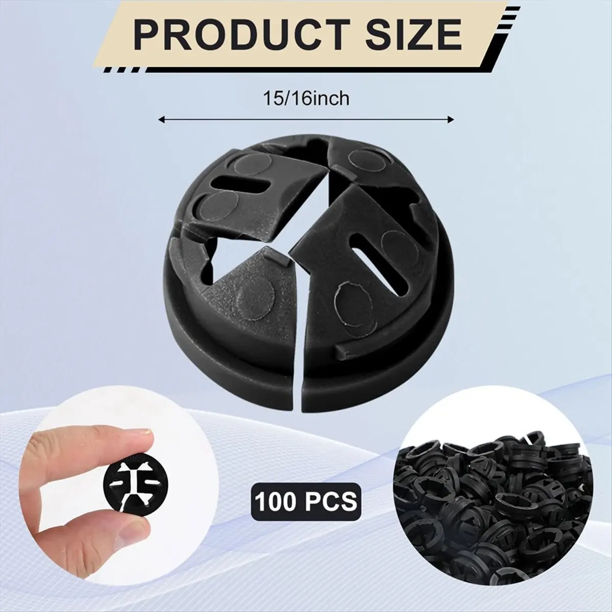 a91p-100個入り-プッシュインケーブルコネクタ、3-8-1-2インチ-プッシュインコネクタ-プラスチック製電気ボックスワイヤー-romex-1-2インチノックアウト用