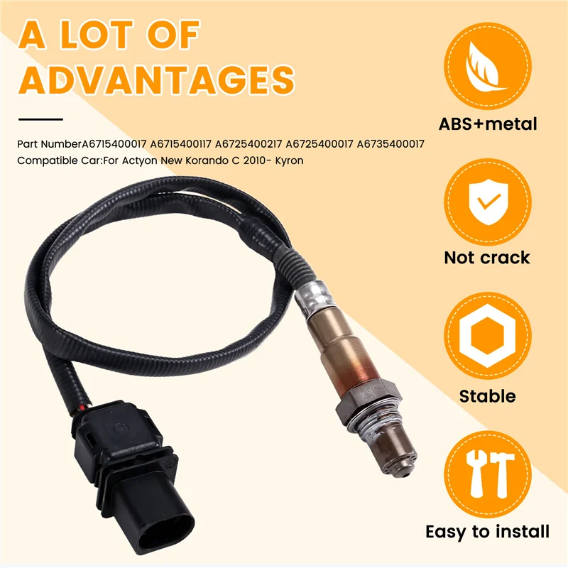 Sensor aquecido de oxigênio A82M para Ssangyong A6715400017 A6715400117 A6725400217 A6725400017 A6735400017