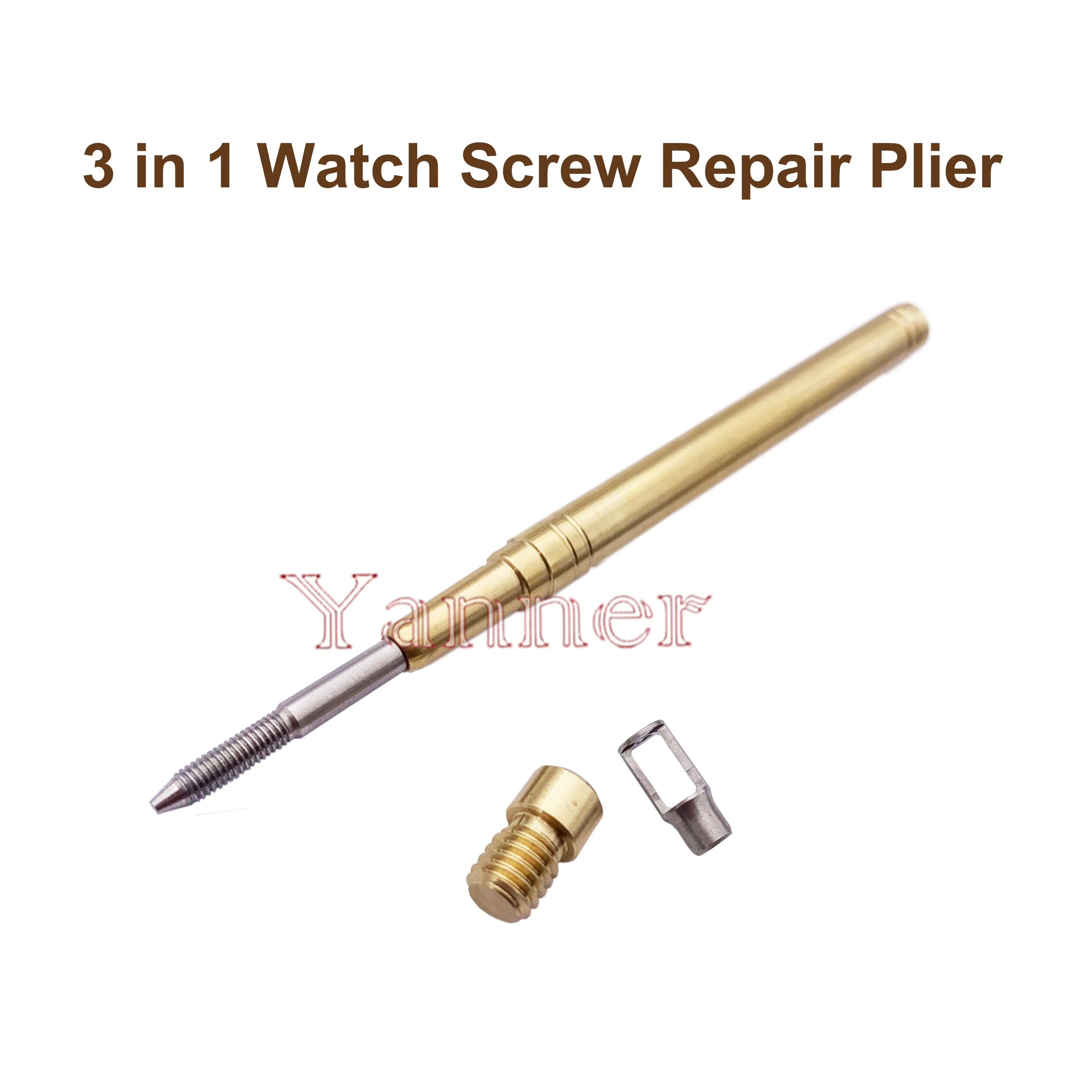 3 in 1 Watch Screw Repair Plier with 3 Aperture Sizes 1.4mm 1.0mm 0.7mm Steel Month Precision Watch Tools for Watch Makers