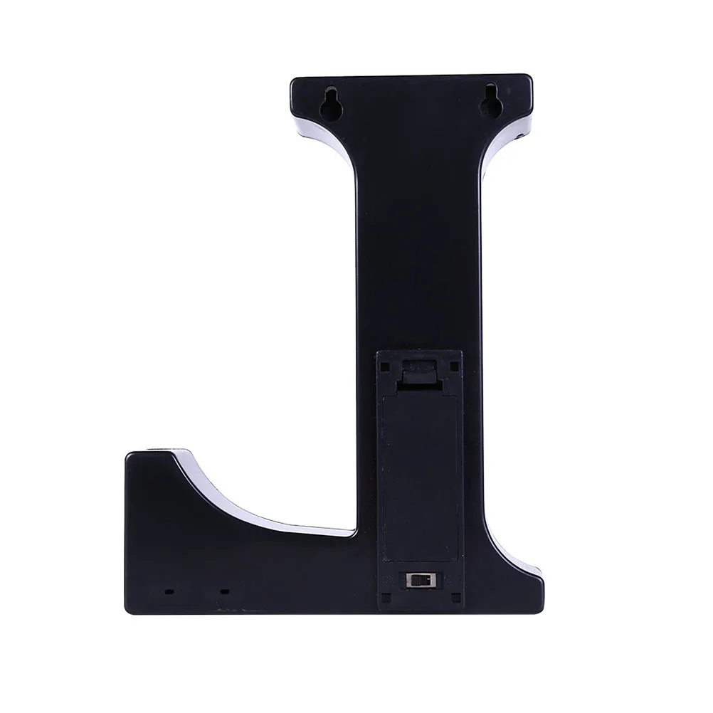 أضواء الحروف LED الأبجدية على شكل حرف L ضوء ليلي لغرفة النوم وحفلات الزفاف ديكور أبيض بدون بطاريات متضمنة صديقة للبيئة #4