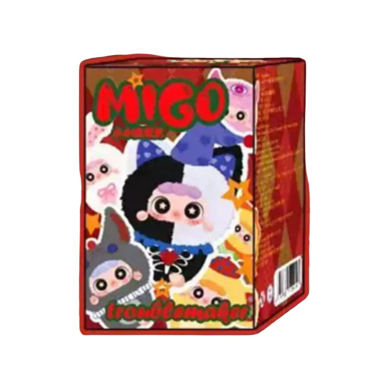 Spot Baby de tres años, nueva serie Migo Little Troublemaker, muñeca de caja ciega de tendencia, bolsa de 12 estilos, colgante, adornos de escritorio para niños