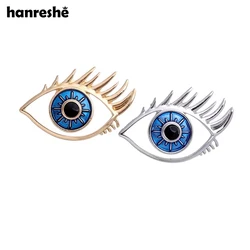 Hanreshe Medical Eye Brooch Lapel Pins Badge Jewelry Silver Color Metal Classic Enamel Brooches for Doctors and Nurses Gifts