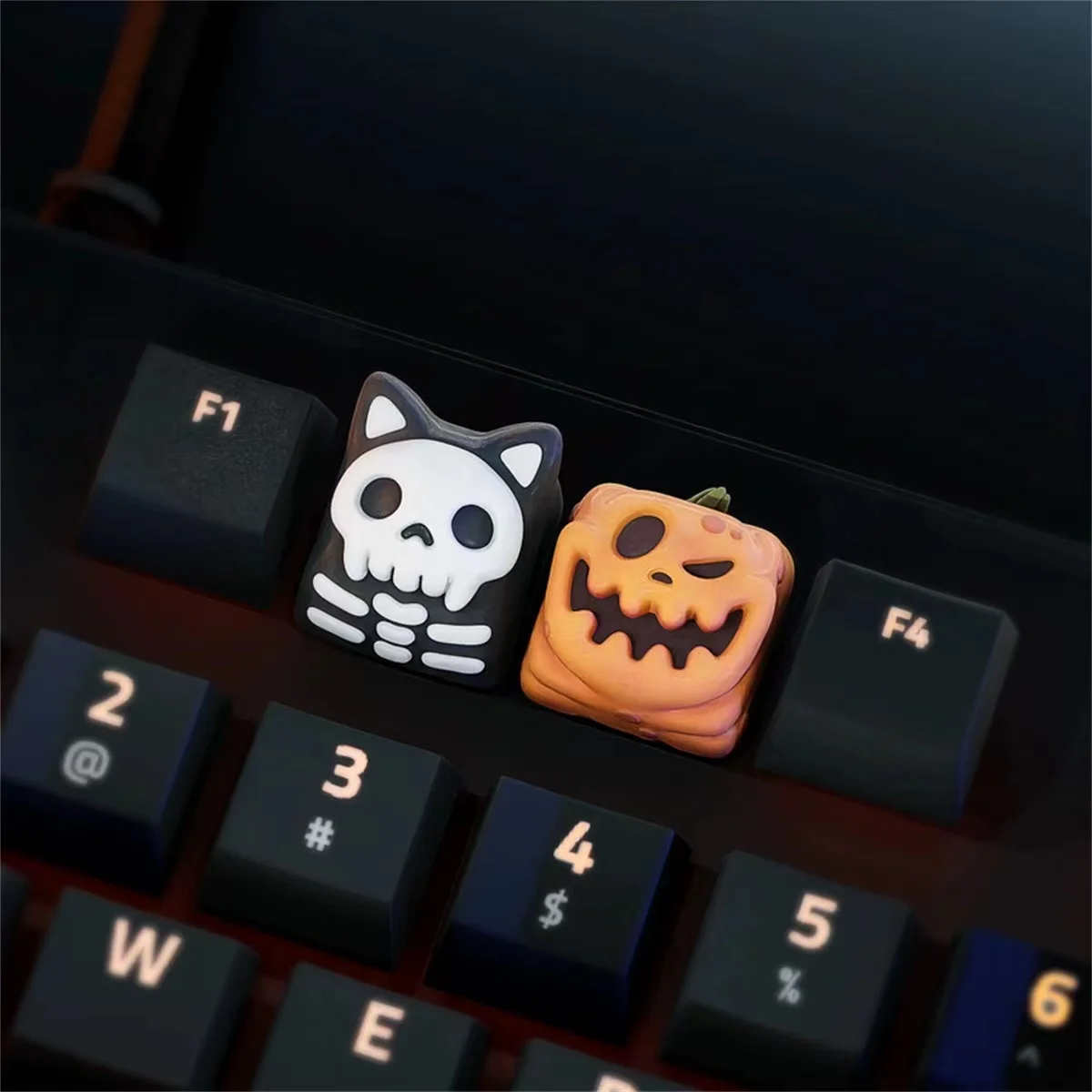 Halloween pumpkin/ ghost skull/ zombie/ personalized keycaps ABS material,keyboard accessories,Keyboard DIY