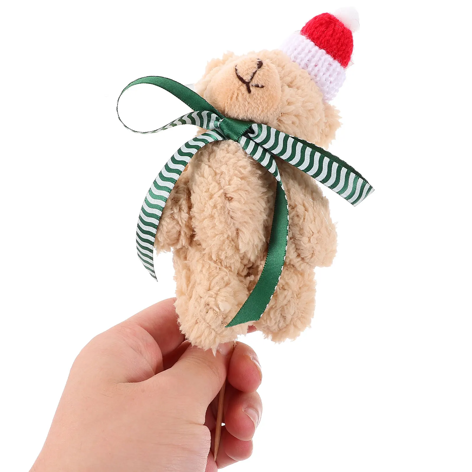 

4 Pcs Christmas Decoration Pendant Bear Centerpieces Animal Ornaments Small Stuffed Mini Bears Venue Setting Props