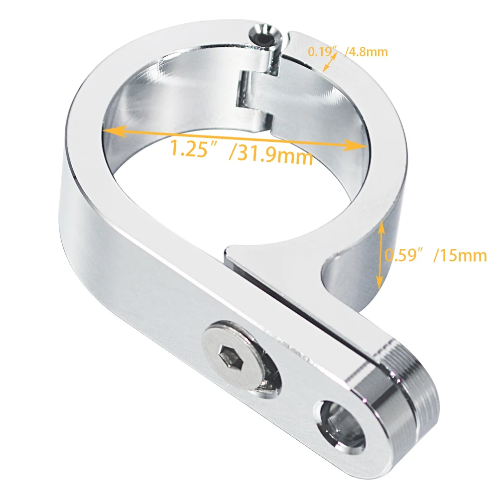 Motorcycle Universal 1.25\'\' Handlebar Clamp 32mm Highway Bar Handlebar Clock Temperature Gauge Mount Clamp Fits For Harley Honda