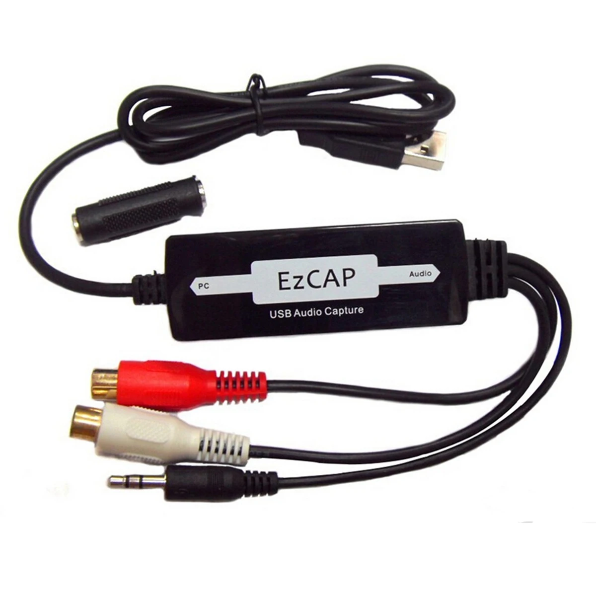 New EzCAP USB 3.5mm Audio Capture Grabber Edit Audio Cable to Digital for Recording Analog Audio Cassette to CD/MP3 Converter