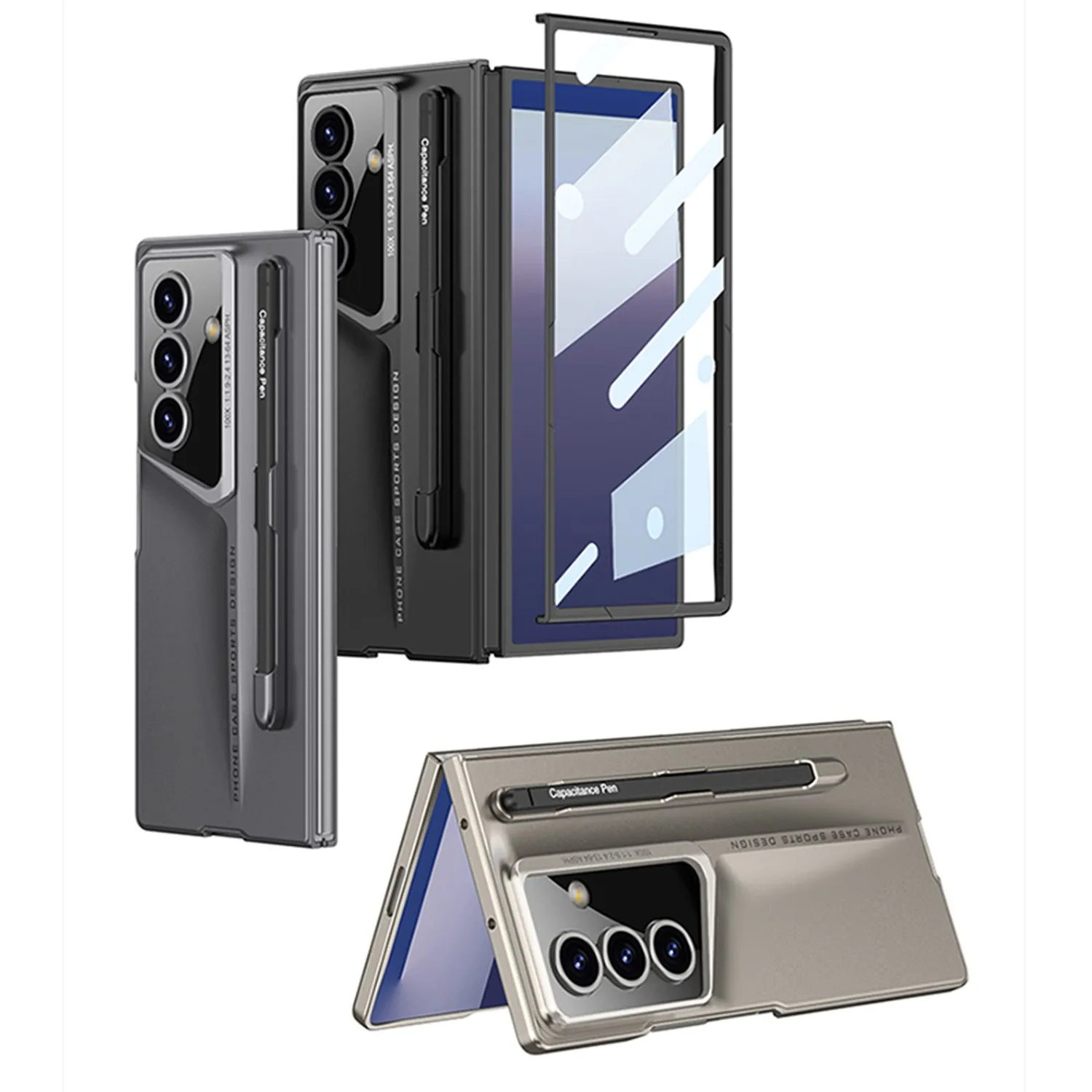 

For Samsung Galaxy Z Fold 7 Case with a pen Tempered Film Protection Cover