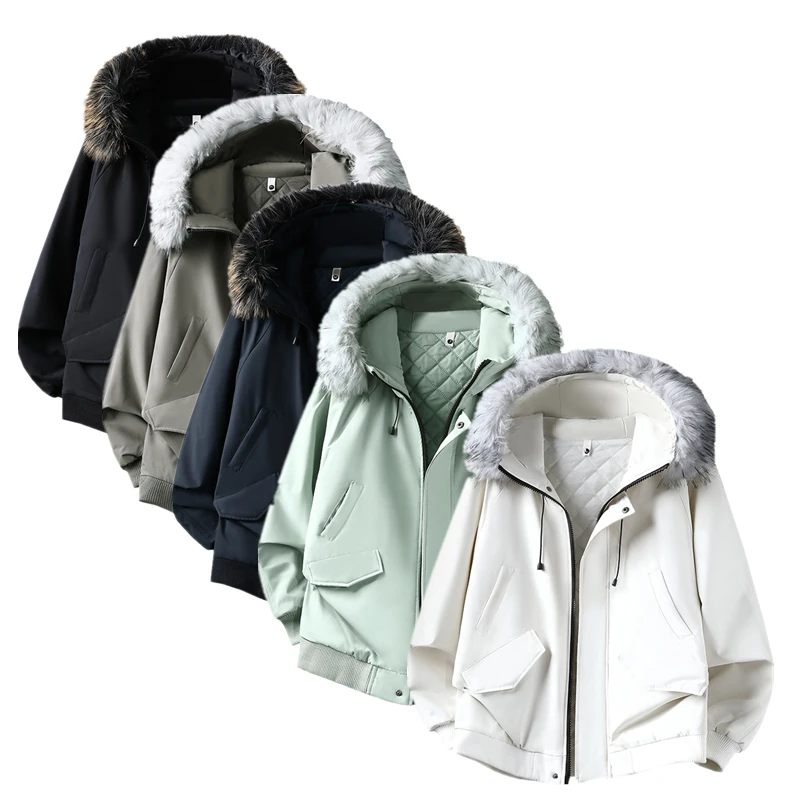 

New Hooded Casual Jacket Outdoor Warm Cotton Jacket