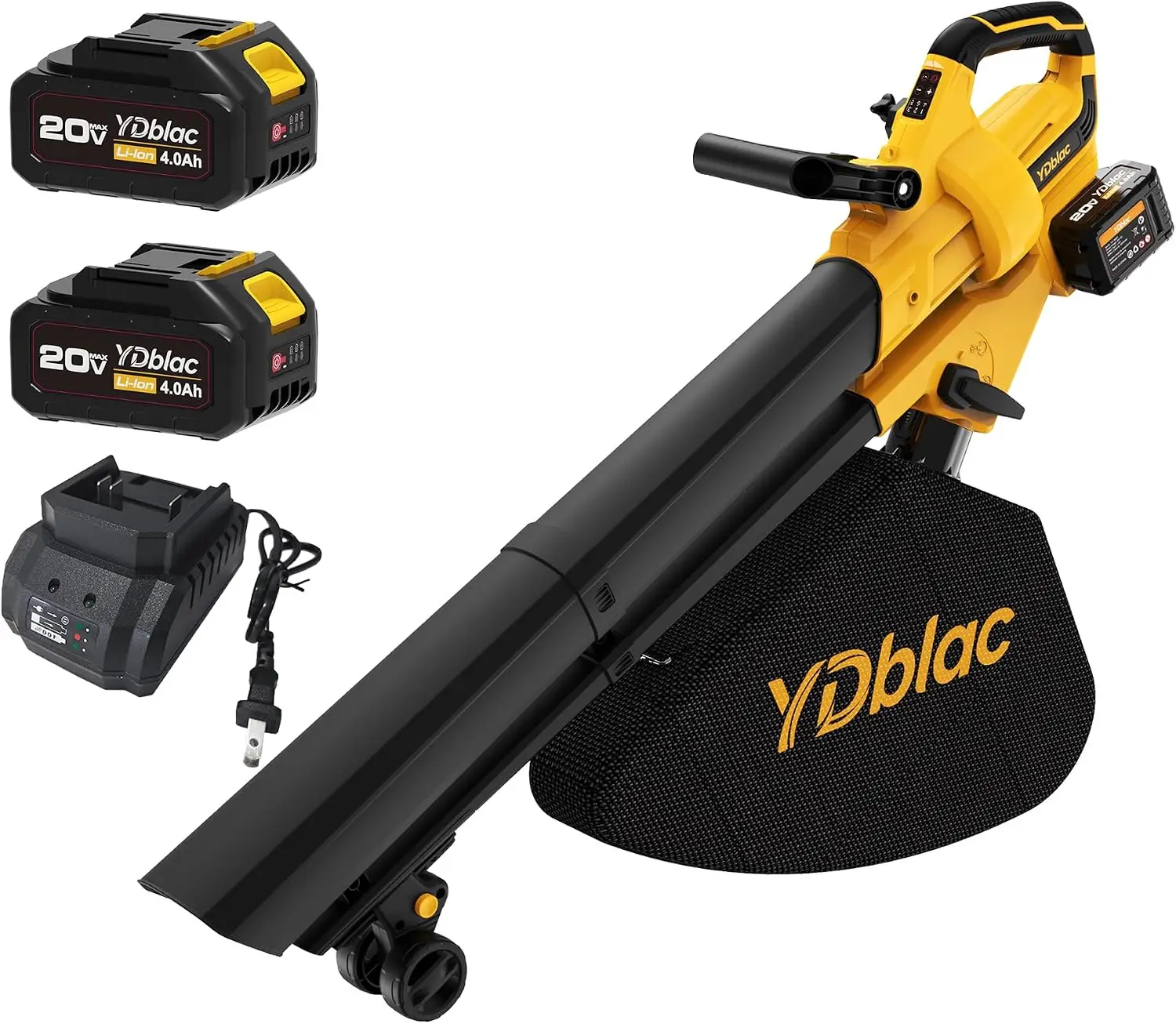 3-in-1 Cordless Leaf Blower, Vacuum and Mulcher, 40V Outdoor Yard Cleanup Tool for Blowing, Vacuuming and Mulching Leaves
