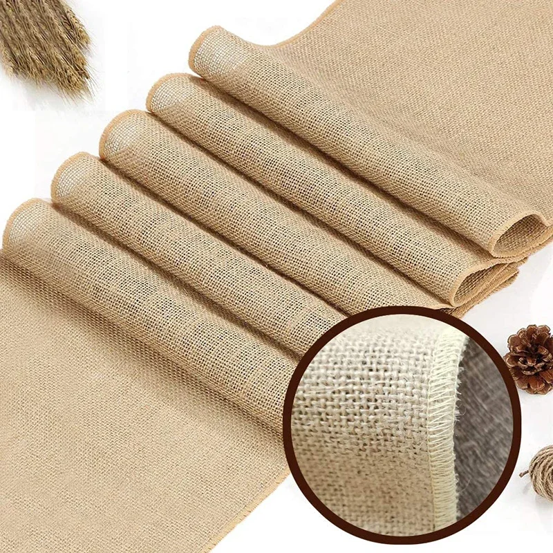 120-300MM Width Natural Jute Burlap Hessian Ribbon Rolls Vintage Rustic Wedding Decor Christmas Gift Wrapping Party Home Decor