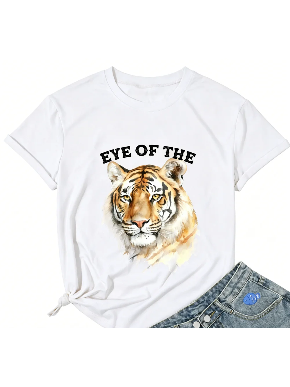 2026 new summer retro domineering tiger print trend personalized animal pattern top street ins trend versatile casual spicy girl