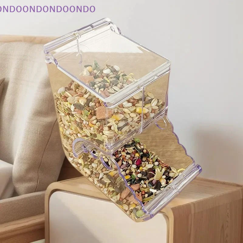 

Automatic Pet Feeder: Food Dispenser, 1pc Clear Plastic Feeder for Hamsters and Guinea Pigs, Rabbit Food Bowl