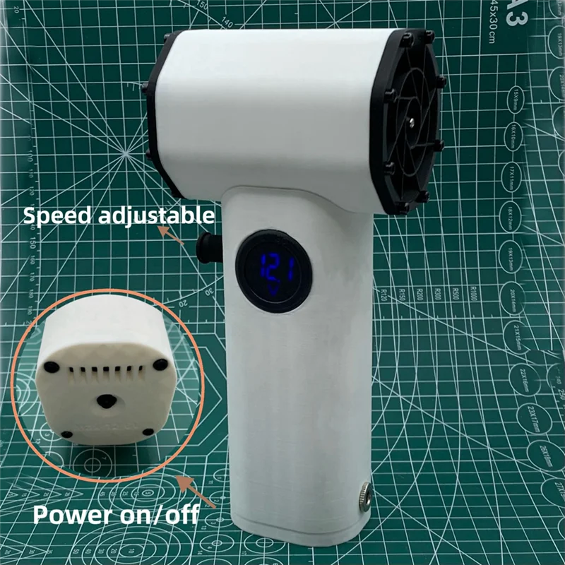 Turbo Jet Fan XL 50Mm Brushless Motor High Speed Violent Blower Industrial Fan 2800 Mah Portable Hair Dryer Durable US Plug