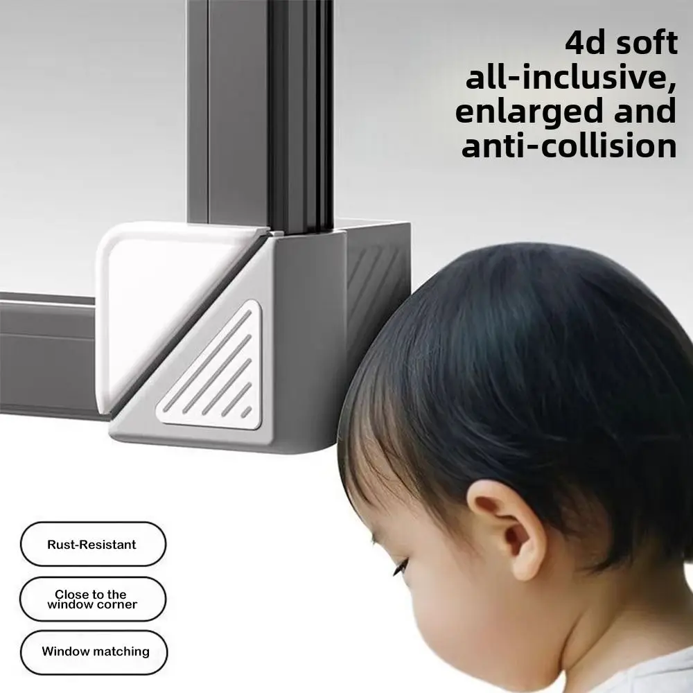 

Силиконовая оконная угловая защита, защита от столкновений, простая установка, защитные уголки для окон, полная защита, защита от детей