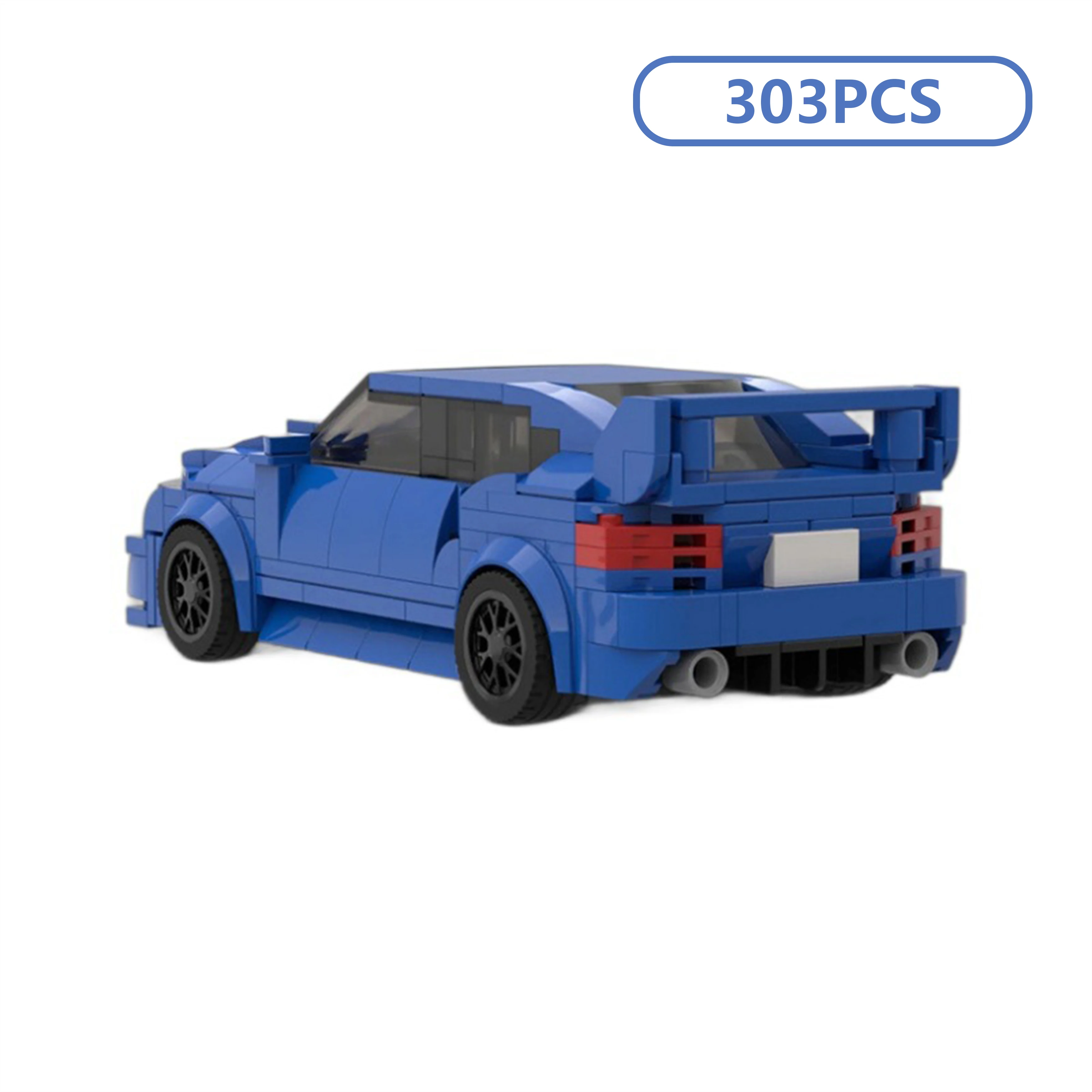 DIY MOC 스바루 WRX STI 레이싱카 모델 키트, 창의적인 스포츠 차량 블록 장난감 팬 및 수집가를 위한 크리스마스 선물