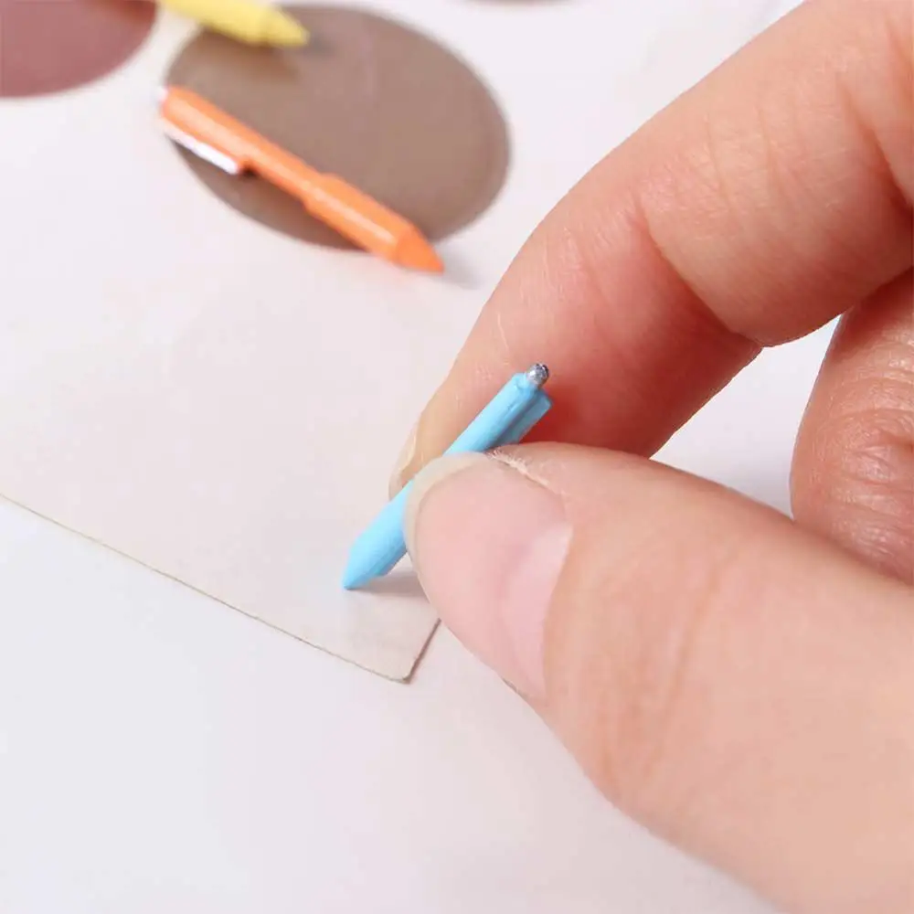 

10pcs Study Scene Dollhouse Miniature Ballpoint Pen Simulation Doll Learning Dollhouse Mini Pen Model OB11 Prop DIY Craft